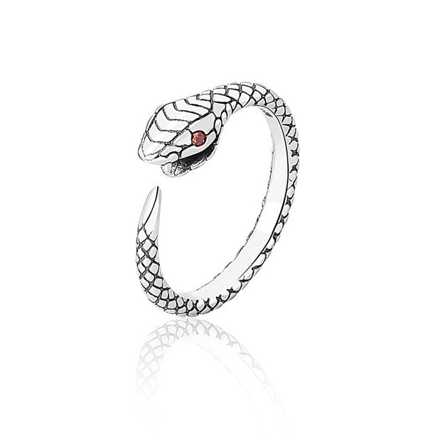 Anillo de serpiente de espíritu exagerado Retro Punk europeo, joyería de anillo ajustable con personalidad de moda, apertura estereoscópica, 1 ud.