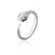 thumbnail image 1 of Anillo de serpiente de espíritu exagerado Retro Punk europeo, joyería de anillo ajustable con personalidad de moda, apertura estereoscópica, 1 ud., 1 of 4