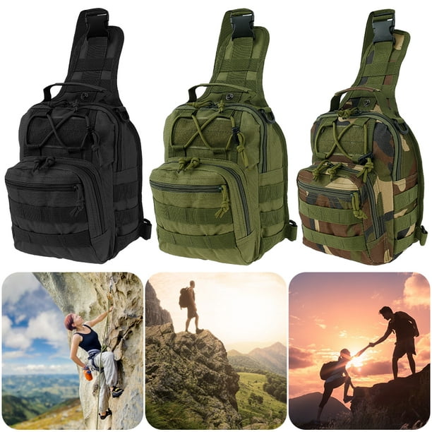 Tactical Shoulder Backpack Crossbody Bag Chest Sling Bag Waterproof  Shoulder Chest Bag Military Sport Bag Crossbody Daypack For Men Outdoor  Running