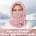 thumbnail image 3 of KOITHOT Winter Balaclava Hooded Ski Mask for Men Women, Windproof Warm Thermal Fuzzy Fleece Full Face Mask Neck Warmer, Adjustable Face Cover for Skiing Cycling Outdoor Activities, 3 of 6