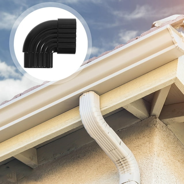 OULII Drain Pipe Adapter Downspout Elbow Fitting Aluminum Alloy Flexible Connection 1Pack