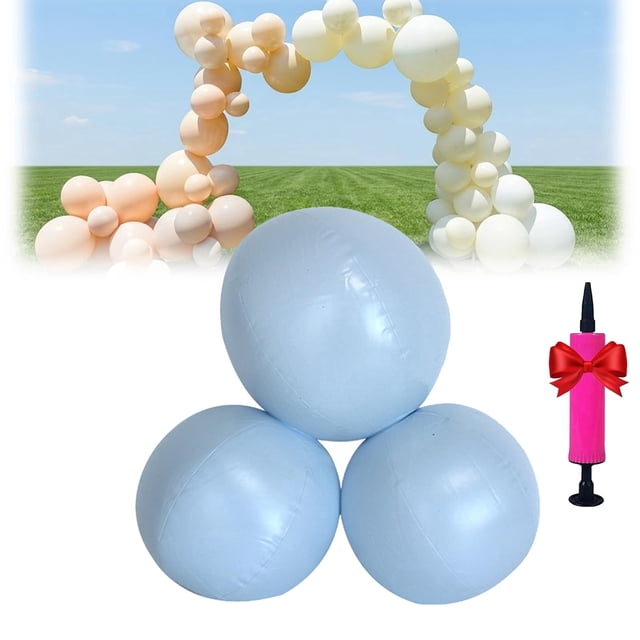 Reusable Balloon Garland, 3/7 Pcs Linked Pvc Balloons with Elastic Bands, Quick & Easy To Inflate and Set Up for Weddings & Party