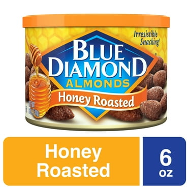 Blue Diamond Almonds Honey Roasted Flavored Snack Nuts perfect for snacking and on-the-go, 6 oz