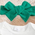 thumbnail image 6 of BOBOGOJP Newborn Baby Girl St. Patrick's Day Outfits Cute Letter Romper Ruffle Plaid Skirt Dress Infant St. Patrick's Day Outfit Clothes Set Green for Size 3-6 Months, 6 of 9