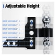 thumbnail image 3 of Adjustable Trailer Hitch 2" Receiver 6" Drop/Rise Drop Hitch 12500 LBS Ball Mount 2" 2-5/16" Dual Towing Ball Double Locks ,Improve Structural Strength, 3 of 7