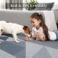 thumbnail image 4 of Voguly Modern Abstract Area Rug 2x3 ft, Grey White Low Pile Soft Plush Carpet, Washable Non Slip Non Shedding Mat for Entryway Bathroom Bedroom Floor, 4 of 6