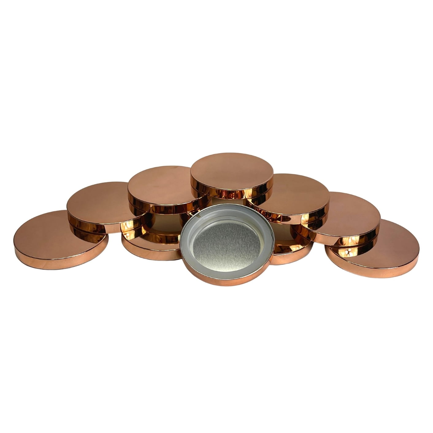 Rose-Gold Metal Candle Lid - Fits our 9.5 oz Monticiano Candle Making Supplies (Box of 12) FREE SHIPPING