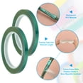 thumbnail image 3 of Uxcell 2Pcs Cintas Florales 1/2" x 36 Yardas Cinta de Envoltura de Florista Impermeable PET Verde Claro, 3 of 6