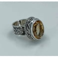 thumbnail image 4 of Navya Craft Citrine Oval 925 Sterling Silver Handmade Women Statement Ring, Yellow Gemstone Jewelry Size 10.5, 4 of 5