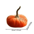 thumbnail image 3 of Fdelink the Exquisite 1 Pc Handmade Velvet Pumpkins Decor Super Soft Stuffed Pumpkin with Exquisite Orange, 3 of 4