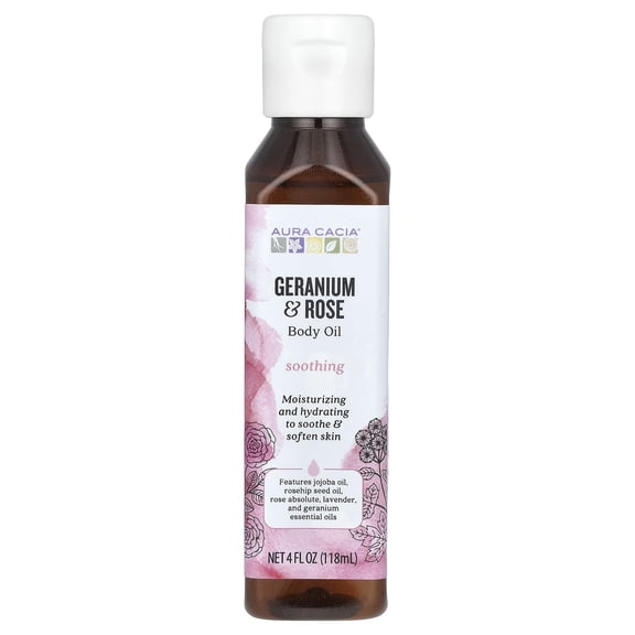Aura Cacia Body Oil, Comforting Geranium, 4 oz