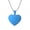 blue, variant on 3pcs Bulk Stainless steel 30*26*1.8mm Army Heart Tag Pendant Necklace Chain 24''-blue