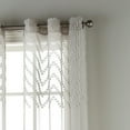thumbnail image 3 of Lanco Heavenly Wavy Weave Sheer Grommet Panel Pair Grey, Set of 2, Size 37 x 84", 3 of 3