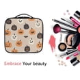 thumbnail image 6 of FORMRS Travel Makeup Bag Large Capacity Train Case Cosmetic Organizer with Adjustable Dividers, Beige Halloween Pumpkin, 6 of 8