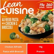 Lean Cuisine Chicken Alfredo Pasta with Broccoli Microwave Meals for Lunch or Dinner, 10 oz (Frozen)