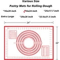 thumbnail image 2 of Extra Large 20x28 inch Silicone Baking Mat with Measurements, Nonstick Pastry Mat for Rolling Dough Cooking Mat Oven Mats Sheet Various Size for Baking Pizza Bread Cakes(20x28 inch, Red), 2 of 6