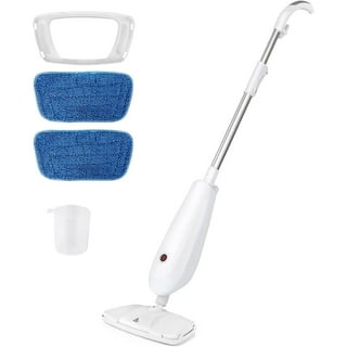 HOMCOM Steam Mop Cleaner for Laminate, Hardwood, Tiles and Carpet, 10–In-1  Multi-Purpose Floor Steamer for Kitchen, White/Grey