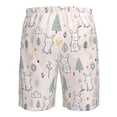 thumbnail image 6 of Kdxio Rabbit Forest Pattern Mens Casual Shorts - Drawstring Summer Beach Sports Shorts for Men, 6 of 9