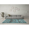 thumbnail image 3 of Ahgly Company Indoor Rectangle Persian Light Blue Traditional Area Rugs, 4' x 6', 3 of 4
