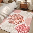 thumbnail image 5 of Rectangle Area Rug 4x6ft,Classic Ocean Pink Coral Washable Carpet Non-Slip Runner Accent Rugs Indoor Floor Mat for Bedroom Living Room Decor,Abstract Marine Life Scenery, 5 of 9