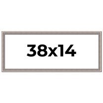 38x14 Frame Grey Real Wood Picture Frame Width 1.25 inches | Interior Frame Depth 0.5 inches | Hans