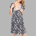 thumbnail image 2 of Robes de Maternité pour Femmes 2025 Imprimé Vêtements de Grossesse Manches Courtes Robe d'Allaitement Gris, 2 of 8