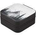 thumbnail image 2 of Grey Peak Landscape Travel Jewelry Case,Portable Small Jewelry Box, Necklace Earrings Travel Jewelry PU Leather Box,Christmas Gift for Women Girl Women Gifts, 2 of 7