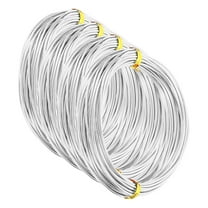 Uxcell 32.8ft Aluminum Wire, 4Pcs Jewelry Wire Metal Craft Wire 1.5mm 14 Gauge Wire, Silver Tone