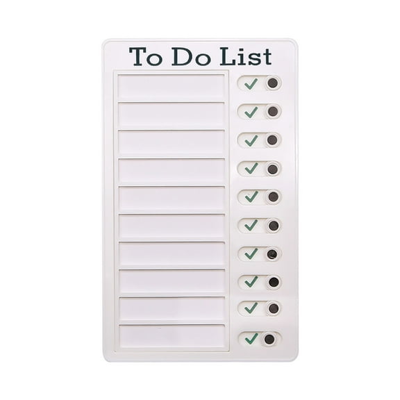 Notebooks, Furenl Adult Chore Chart Board To-Do List Rv Checklist Board Portable Chore Chart for Multiple Kids Removable Plastic Diy Information Family Travel Planning Reminder Chart, 1X Time Clock