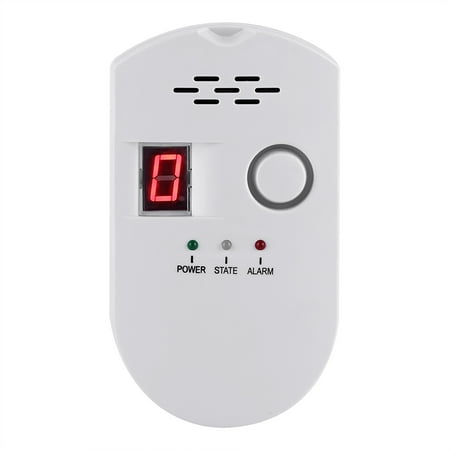 HERCHR Digital LCD Gas Detector High Sensitivity LPG LNG Coal Natural Gas Leak Alarm Monitor Sensor Warning Detector Detection For Home Kitchen Alarm (Best Natural Gas Detector Alarm)