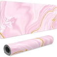 thumbnail image 2 of Pink Marble Gold Desk Mat, Desk Accessory, Cute Workspace, Trendy Workspace, Trendy, 35.4x15.7in Large Gaming Mouse Pad, Cute Desk Topper, Pretty Desk Pad, 2 of 6