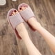 thumbnail image 5 of Sandalias y pantuflas de lino de rayas de primavera y verano para parejas de hombres y mujeres, pantuflas y pantuflas de interior gruesas, pantuflas de piso de madera silenciosas, 5 of 6
