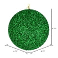 thumbnail image 3 of Vickerman N185704D Boule Perlée Verte de 4,75 Pouces avec Perçage 6 par Sac, 3 of 3