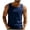 Navy, variant on Mens Faux Denim Tank Tops Sleeveless Muscle Gym T Shirts with Pocket S-4XL