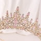 thumbnail image 4 of Zhuge Tiara de boda para novia, diadema de princesa, corona nupcial, joyería para el cabello con diamantes de imitación de cristal, decoración para novia, cumpleaños, graduación, boda (blanco), 4 of 4