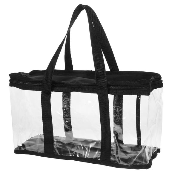 Handbags Womens Presents Clear Tote Bag Stadium Clear Stadium Bags for Women Clear Tote Bags Zippered Transparent Pvc Baseball Cap Storage Handbag Small Size Plastic Bag Pvc Oxford Cloth Miss