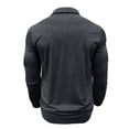 thumbnail image 6 of Yusimy Mens Solid Color Long Sleeve Shirts Casual Classic Button Collar Golf Shirt with Pocket Breathable Fall Clothing, 6 of 7