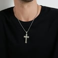 thumbnail image 7 of Jiamiaoi Cross Necklace for Men 316L Stainless Steel Mens Cross Necklace Stainless Steel Cross Pendant Necklace in Color Silver/Black/Gold, Nickel Free Steel Cross Necklaces Chain 22In-26In, 7 of 7