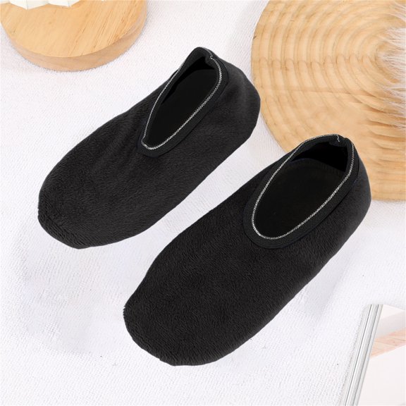 Gymayou Cozy Winter Fuzzy Women Socks Grip Slippers Fluffy House Non Skid Microfiber Socks
