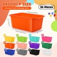 thumbnail image 2 of 36 Pcs Plastic Cubby Bins Book Bins for Classroom Bulk Classroom Organizer Toy Storage Baskets Stackable Storage Containers for Home Office School Library Nursery Playroom(Bright Color), 2 of 6