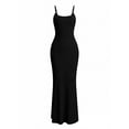 thumbnail image 7 of FDGIU Women's 2026 Summer Spaghetti Strap Scoop Neck Maxi Dress, Ribbed Knit Bodycon Sleeveless Long Casual Sundress for Daily Vacation Streetwear, 7 of 7