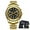 Brown, variant on Casual Sport Men's Watches Chronograph Stainless Diver Watch Wristwatch Big Dial Quartz Clock Luminous Relogio Masculino