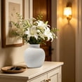 thumbnail image 5 of Virelaxpo Ceramic Retro Distressed Accent Vase Modern Farmhouse Bohemian for Living Room Table Centerpiece Dried Flower Planter Home Decor, 5 of 7