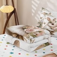 thumbnail image 5 of Homewish Cute Bunny Animal Kids Zipper Full Size Comforter Sets with Fitted Sheet and 2 Pillowcases,Cute Blossom Flowers Pink Floral Zipper Bedding Set For Girls,Happy Easter Theme,Reversible,4-Piece, 5 of 7