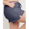 thumbnail image 4 of Hanes Women's Garment Dyed Fleece Shorts with Pockets, 3" Anchor Slate S, 4 of 5