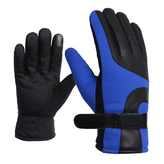 Mignova Gloves - Free Size Running Gloves for Men and Women Outdoor Gloves with Touch Screen Fingers (Blue)