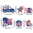 thumbnail image 3 of 18 Pcs Patriotic Glitter Wooden Star Picks Memorial Day Decorations 4th of July Red White Blue Decorative Vase Filler for Independence Day Home Tabletop Centerpieces (Multicolor), 3 of 6