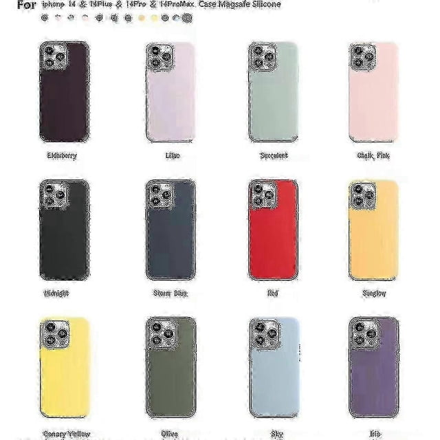 Funda de silicona con Magsafe para Apple-iPhone 14/14 Pro/14pro Max, Oiev, para iPhone 14 ProMax