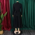 thumbnail image 6 of Women's Elegant Mock Neck A Line Ruffle Party Mini Dress A-line Pleated Dress, 6 of 8