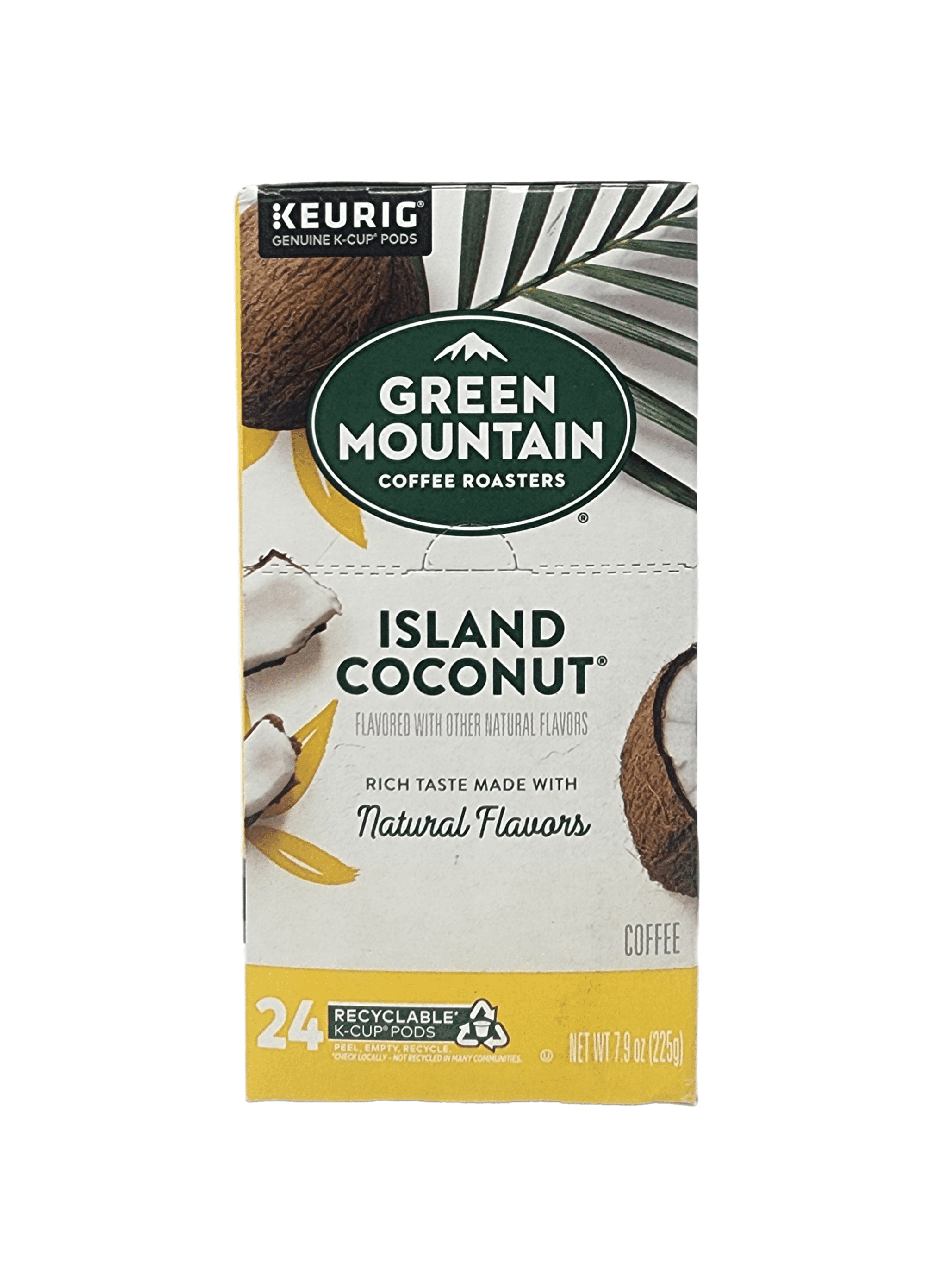 Green Mountain Island Coconut Light Roast Coffee K-Cup Pods, 48 Total